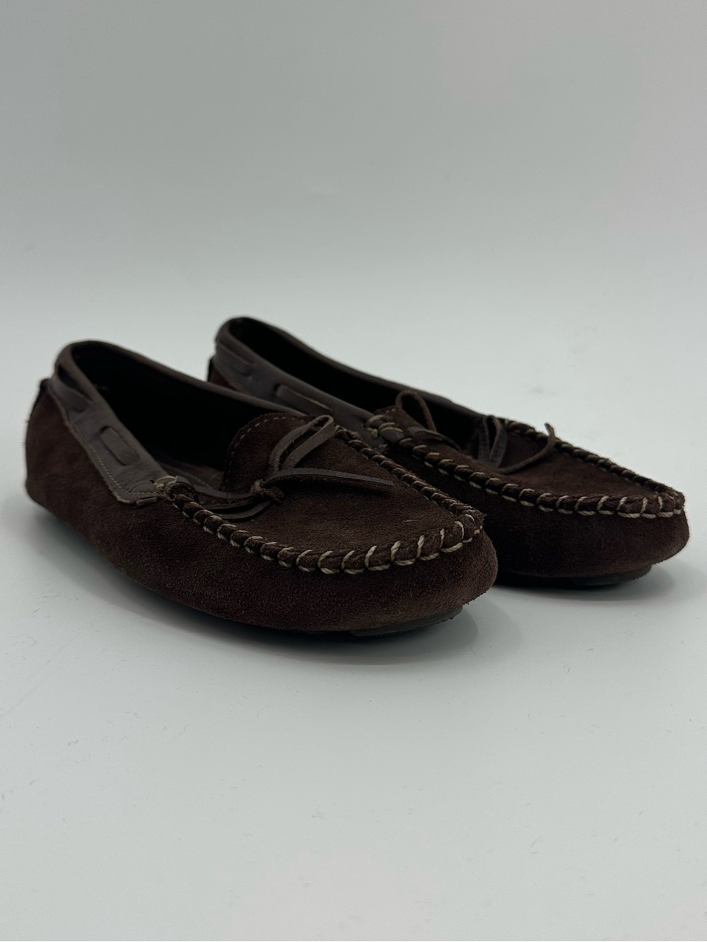 Women’s Brown Suede Loafers — Slip-On Moccasin